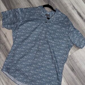 Van Heusen Navy Floral Button Down Shirt